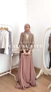 Rok Plisket Panjang Wanita Dewasa Remaja Pleated Skirt