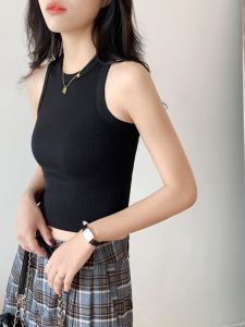 Áo Vest Ngắn Ôm Vừa Vặn Phong Cách Hàn Quốc Cho Nữ Mùa Hè Áo Khoác Ngoài Áo Vest Ngắn Áo Chui Đầu Màu Trơn Áo Chui Đầu