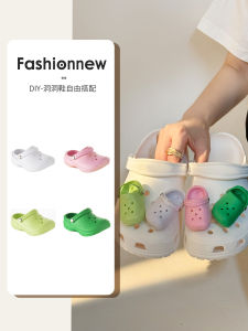 Decorative 3D Crocs Slippers Accessories DIY Hole Hole Shoe Buckle Cartoon Flower Shoe Decorations Carollisi Summer 2024