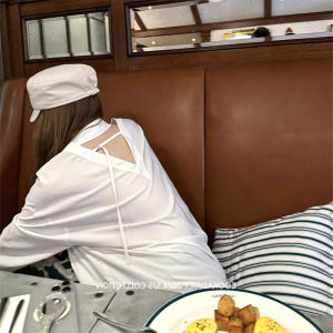 Lazy Back Oversize Shirt Simple Design Loose Cotton Blend Long Sleeve Striped Casual Style Straight Cut Chinese Made Womens Premium Fashion