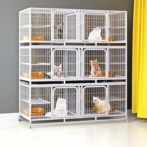 Multi-layer Metal Cat Cage Pigeon Breeding Cage Indoor Pet Store Foster Care Cage Pairing Cat Cage with Mother And Baby Partition