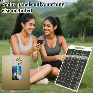 30W-40W Solar Charger Waterproof Portable Dual USB 5V Fast Charging for Camping Hiking Emergency Power Bank - EESBAO