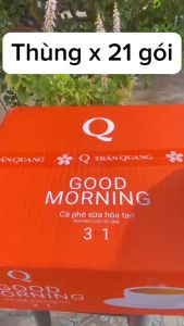 Cà phê hòa tan TRẦN QUANG 3in1 good morning thùng x 21 bịch 480g