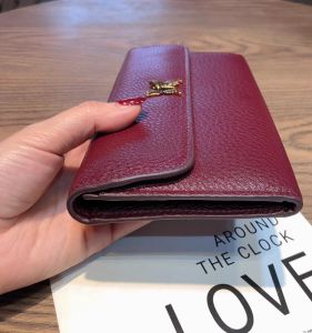 Christykathy Women Bag Wallet Long Genuine Leather Ultra-Thin Card Holder Fashion Clutch Leather Wallet Card Holder Mobile Phone Bag