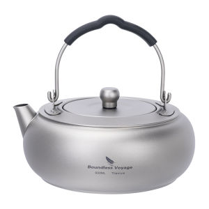 Ấm Đun Nước Cắm Trại Bằng Titan Boundless Voyage 06L Ấm Trà Nhẹ Dành Cho Đi Bộ Đường Dài Ngoài Trời - Dụng Cụ Nấu Ăn Bền Bỉ Ti3105D