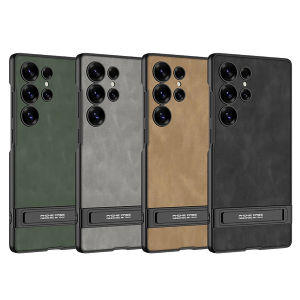 Ốp da cho Samsung Galaxy S24 Ultra S25 siêu mờ chống sốc chống bảo vệ chống rơi mạ điện