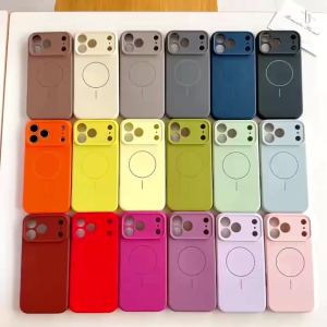 Silicone dung dịch nam châm cho ốp điện thoại Magsafe cho iphone 17 16 15 14 13 12 Pro Max 16 Plus 17Air ốp mềm mịn như da