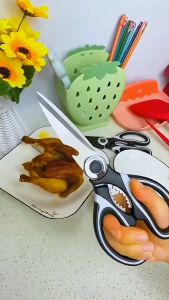Mitsushi Gunting Dapur Serbaguna SK5 Stainless Steel Tahan Karat Kitchen Memotong Daging Tulang Gunting Besar Super Tajam Pembuka Tutup Botol Multifungsi