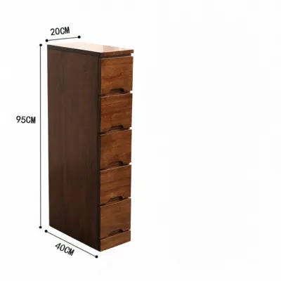 HENGDEMU | Wood Drawer Storage Cabinet Movable