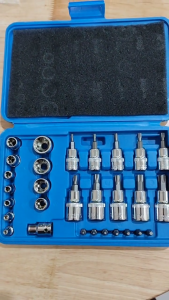 QBLADE Mata Soket Set Kunci 3/8 1/4 30Pcs 7007A Biru