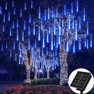 Led Light Outdoor Meteor Shower Rain Lights Waterproof Garden Street Garland New Year Christmas Decor Holiday Solar powered