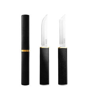 Masely Fruit Double Knife Non-Control Stainless Steel Knife Fruit Sushi Outdoor Slicing Knife