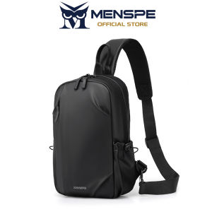 MENSPE Mens Chest Bag Waterproof Oxford Cross Body Chest Bag Double Layer Zipper Bag Large Capacity Messenger Bag Travel Phone Pouch Fashion Chest Bag