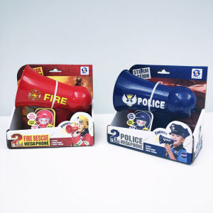 Handheld Mini Loudspeaker Role-playing Toy for Children Police Firefighter Simulation Amplifier Toy Safe for Ages 1-8