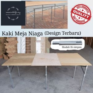 6 FT NIGHT  market foldable table rack market folding table stand plywood kaki meja