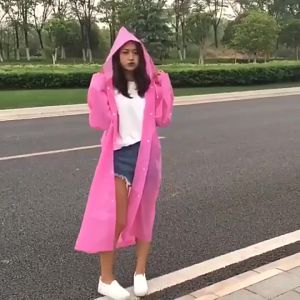 Jas hujan Dewasa EVA Tebal 100gram poncho mantel hujan dewasa semi transparan