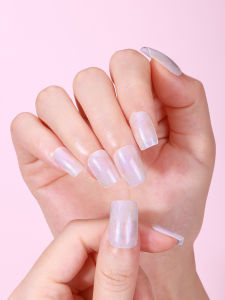 ติดเล็บ UV Gel สไตล์ Aurora Cat Eye ติดเล็บแห้งครึ่งทาง ติดเล็บอบ แผ่นด้านนิ่ม อุปกรณ์ทาสีเล็บที่ยั่งยืน