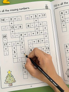 Childrens Math Exercise Book Addition and Subtraction Workbook Early Education Learning Workbook Math Improvement Aid Childrens Math Crossword Toy Educational Books Christmas Birthday Halloween Gifts