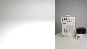 150W Super Quick Charging Multi Ports Cellphone Chargers Head 4 USB A 2 PD Wall Charger Fast Charging Head British Standard Fast Charging Head