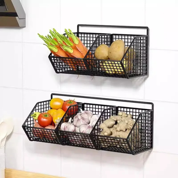 Wall Mounted Kitchen Rack Organizer Hanging Spice Storage Holder