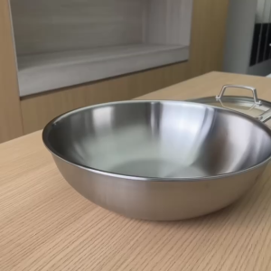 Chảo sâu lòng LUNKAI 30cm chảo inox sâu lòng kèm vung chảo 30cm chảo to chảo xào to