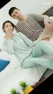Muji Colorless Spun Yarn Good Quality Jersey Cotton Pajamas Loungewear Long Sleeve Long Pants All Cotton Knitted Cotton Naked Sleep Striped Classic