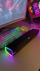 Loa Bluetooth Niye V18 Pro - Loa Máy Tính LED RGB 16 Triệu Màu Tích Hợp Micro Có Dây