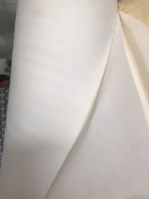 Vải Kate 35/65 Màu Trắng Khổ 1m5