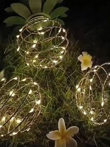 LED Pineapple Solar Garden Lights Fairy String Hanging Lantern Outdoor Waterproof Solar Lamp for Home Festival Garden Deck Decor