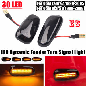 2xDynamic LED Fender Turn Signal For Opel Astra G 1998-2009 Zafira A 1999-2005 Side Marker Lights Lamps 2000 2001 2002 2003 2004