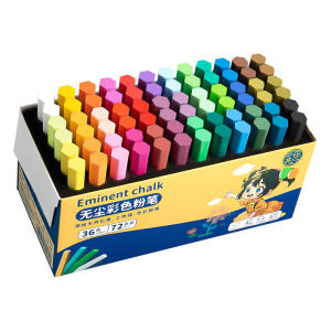 Non-toxic Chalk for Blackboard Colorful Teacher Kindergarten Home Teaching High School Multicolor Black White Water Soluble Drawing Board Bright