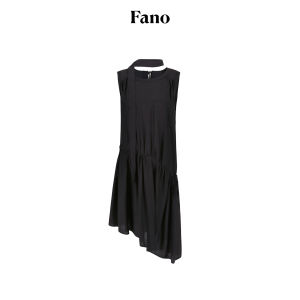 Fano | Đầm Dây Phong Cách Pháp Thêu Tassle Thắt Dây Tại eo