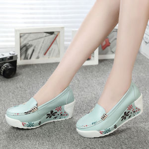 Breathable Comfortable Soft Thick Heel Loafers