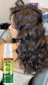 [FDA Approved] Fluffy Olive Oil Styling Cream Curly Hair Mousse Moisturizing Anti-Drying Nourishing Elastic Lasting Styling Nourishing Hair For Curly Hair Styling And Hair Care 207ml Coconut Gel