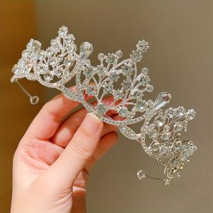 1Pcs Party Rhinestone Crown Does Not Hurt Hair Temperament Diadem Birthday Gift