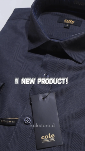 Kemeja Pria Formal Lengan Panjang COL* Abu Dark Grey Reguler COR 48 COLEC Kemeja Murah