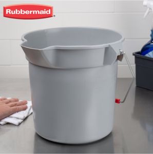 Rubbermaid 2963-GRAY 10Qt Round Brute Bucket