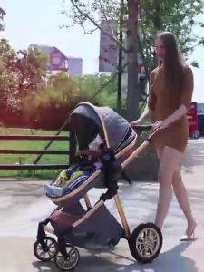 KAPOK Deluxe Large Space Stroller - Lightweight Foldable Flip Seat Sit and Lie Designed for Newborn Babies