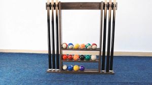 Stik Biliar Billiard Cue - Sambung 2 Kayu Putih Cat ukuran125mm Tip