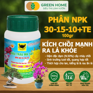 Mua 5 tặng 1 - Phân Bón Lá Đầu Trâu MK 501 GreenHome Chai 100GRChuyên Dùng Cho Hoa Lan Cây Cảnh Nảy Chồi Ra Lá