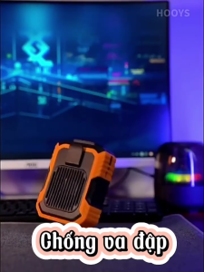 Quạt gắn thắt lưng ngoài trời Pin Polymer sạc dự phòng di động USB chống rơi chống sốc có quạt treo cổ không cánh