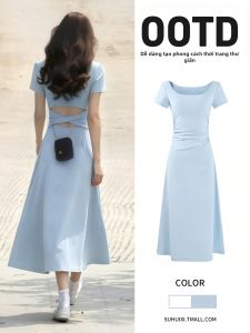 SUHUIQIAN | Đầm Bút Chì Hợp Mùa Hè Cho Phụ Nữ Nhỏ Gọn