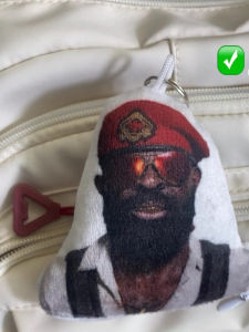 Delta Action Voice Toy Bag Charm Two-Segment Sound Production I Want to Blow You up Funny Small Toy Bookbag Hanging Ornament