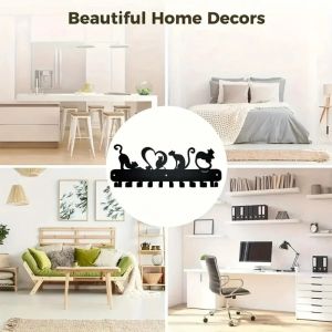 CIFbuy | Pet Paw Print Wall Hook Set Heavy Duty Iron Key & Coat Rack for Entryway Space Saving Organizer