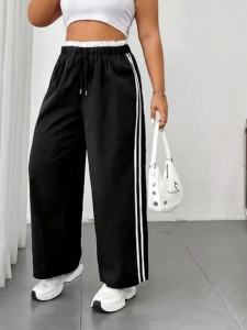 Plus Size Straight Leg Pants Women Plus Size Wide Leg Yoga Pants Sweatpants Plus Size Palazzo Pants Lounge with Pockets