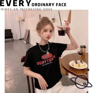 QXshop ใหม่ล่าสุด: เสื้อยืดผ้านิ่มเด้ง เสื้อแฟชั่นคอกลมแขนสั้น เสื้อสกรีนลาย โทนสีเขียว💚