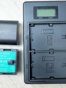 PALO LP E6 LPE6 LP-E6 E6N Battery + LCD Dual Charger for Canon EOS 5DS R 5D Mark II 5D Mark III 6D 7D Mark II 80D 5DS R R5 R6 Camera