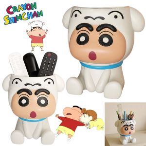 Crayon Shin chan Anime Student School Supplies Cartoon Decorative Ornament Storage Box Pen Holders Boys Girls Children Gift Toys