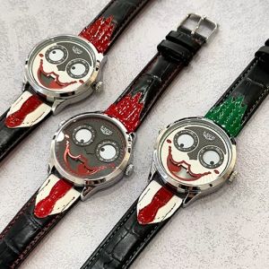 นาฬิกาควอทซ์ LIGE สำหรับผู้ชายนาฬิกากันน้ำสายหนังตัวตลกที่สร้างสรรค์ใช้ได้ทั้งชายและหญิง