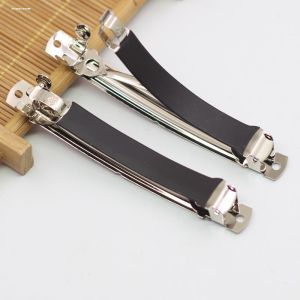 Handmade Hair Accessories 8cm Spring Clamp with Leather Cover Wide And Narrow Three-Piece Spring Clamp DIY Craft Materials